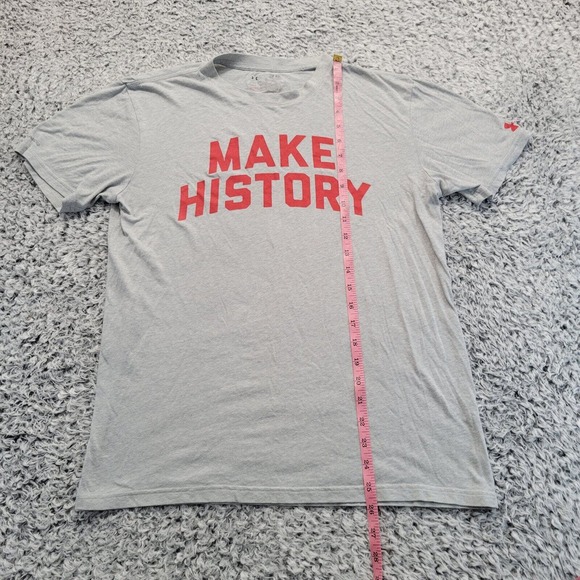 Under Armour Shirt Men Small Gray Fitted Athleisure Lounge Casual Gym Outdoor - Picture 4 of 6